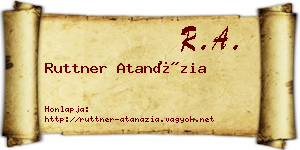 Ruttner Atanázia névjegykártya